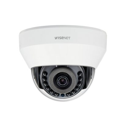 Camera supraveghere IP Dome Hanwha Wisenet LND-6010R, 2 MP, IR 20 m, 3 mm, slot card, PoE