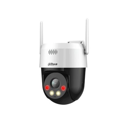 Camera supraveghere wireless IP WiFi cu iluminare duala Dahua Active Detterence Picoo P5AE-PV, 5 MP, IR/lumina alba, 4 mm, slot card, vizualizare de pe telefon, microfon si difuzor, auto tracking