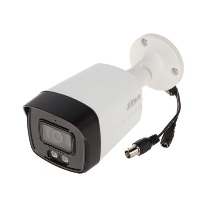 Camera supraveghere exterior cu iluminare duala Dahua Smart Dual Light HAC-HFW1200TLM-IL-A-0280B-S6, 2 MP, IR/lumina alba 40 m, 2.8 mm, microfon