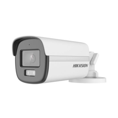 Camera supraveghere exterior Hikvision Mini Bullet ColorVu DS-2CE12DF0T-LFS(2.8MM), 2 MP, IR/lumina alba 40 m, microfon