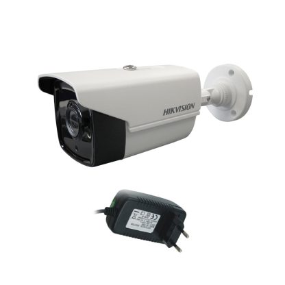 Camera supraveghere exterior Hikvision Ultra Low Light TurboHD DS-2CE16D8T-IT3F, 2 MP, IR 60 m, 2.8 mm + alimentator