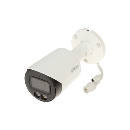 Camera supraveghere exterior IP cu iluminare duala Dahua IPC-HFW2249S-S-IL-0280B, 2MP, 2.8 mm, IR/lumina alba 30m, microfon, slot card, PoE