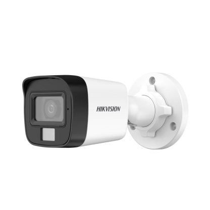 Camera supraveghere exterior mini Hikvision Smart Hybrid Light DS-2CE16K0T-LFS, 5 MP, IR 30 m, lumina alba 20 m, 2.8 mm, microfon