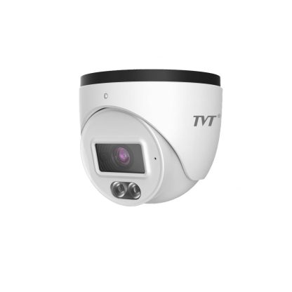 Camera supraveghere exterior IP Dome cu iluminare duala TVT TD-9544S4L-C(D/PE/AW1), 4 MP, 2.8 mm, IR/lumina alba 20 m, microfon, PoE