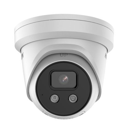 Camera supraveghere IP Dome Hikvision AcuSense DarkFighter DS-2CD2386G2ISUSLC, 8 MP, 2.8 mm, IR 30 m, stroboscop, microfon, sirena, slot card, PoE