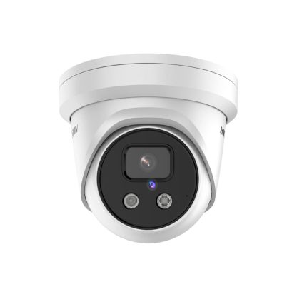 Camera supraveghere IP Dome Hikvision DarkFighter AcuSense DS-2CD2386G2-IU4C, 8 MP, 4 mm, IR 30 m, microfon, slot card, PoE