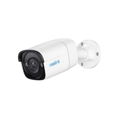 Camera supraveghere IP exterior Reolink P320, 5 MP, IR 30 m, 4 mm, slot card, detectie oameni/vehicule, microfon, PoE