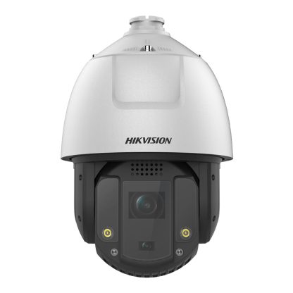 Camera supraveghere rotativa IP PTZ Speed Dome cu lentila duala Hikvision Acusense DS-2DE7S425MW-AEB5, 4 MP, IR 200 m, lumina alba 30 m, 4 mm / 4.5 - 112.5 mm, motorizat, 25x, slot card, PoE