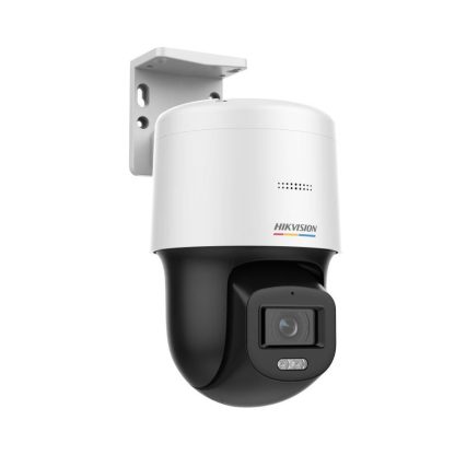 Camera supraveghere exterior IP PTZ Speed Dome ColorVu Hikvision DS-2DE2C200SCG-EF1, 2 MP, 2.8 mm, microfon/difuzor, lumina alba 30 m, slot card, PoE