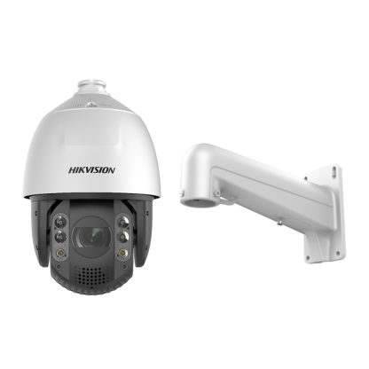 Camera supraveghere rotativa IP Speed Dome PTZ Hikvision AcuSense DS-2DE7A232IW-AEB T5, 2 MP, IR 200 m, 4.8 - 153 mm, motorizat, slot card, 32X, PoE + suport