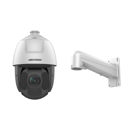 Camera supraveghere rotativa IP Speed Dome PTZ Hikvision DarkFighter AcuSense DS-2DE5425IW-AET5, 4 MP, IR 150 m, 4.8 - 120 mm, motorizat, 25x, slot card + suport