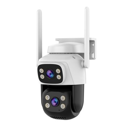 Camera supraveghere Speed Dome Wi-Fi PT Vstarcam Dual Lens C622DR, 1+1 MP, 4 mm, microfon si difuzor, slot card, smart tracking, detectie umana, night vision 30 m, 5x, alarma