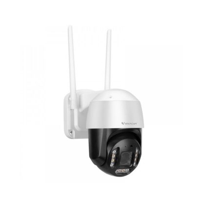 Camera supraveghere rotativa wireless IP WiFi Speed Dome Full Color PTZ VStarcam CS68Q-X5, 4 MP, IR/lumina alba 20 m, microfon si difuzor, slot card, 5x