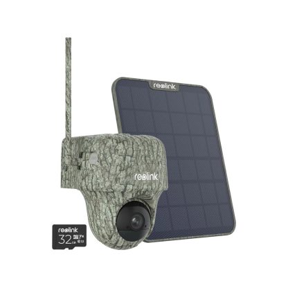 Camera video pentru vanatoare Reolink Ranger GO PT G450, GSM 4G, 4K, slot card, microfon si difuzor, PIR, IR invizibil 10 m, acumulator 6000 mAh + panou solar