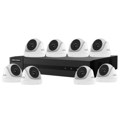 Sistem supraveghere interior basic Hikvision HiWatch HW-8INTIR20-2MP, 2 MP, 8 camere, 2.8 mm, IR 20 m