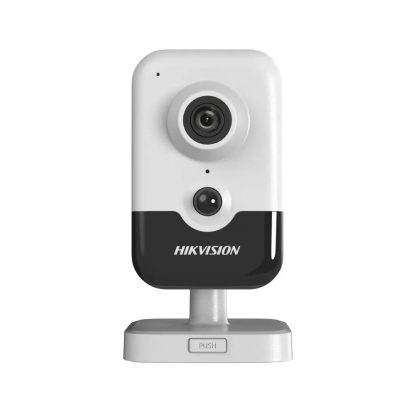 Camera de supraveghere interior IP AcuSense Hikvision Cube DS-2CD2446G2-I28C, 4 MP, 2.8 mm, PIR 8 m, IR 10 m, microfon si difuzor, slot card, PoE