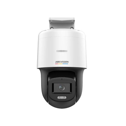 Camera supraveghere rotativa IP Speed Dome PTZ Hikvision ColorVu DS-2DE2C400SCG-EF0, 4 MP, 2.8 mm, lumina alba 30 m, slot card, microfon si difuzor incorporat, PoE