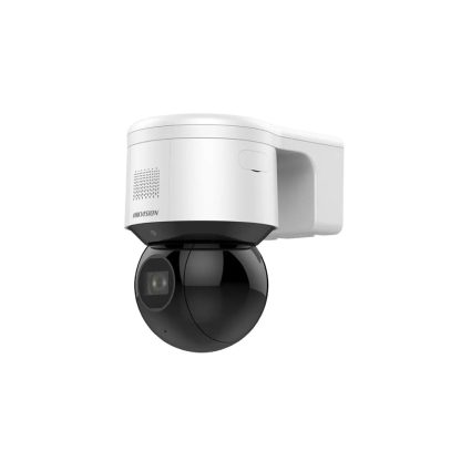 Camera supraveghere rotativa PTZ wireless IP WiFi Hikvision DS-2DE3A404IWG-E/W, 4 MP, 2.8-12 mm, IR 50 m, lumina alba 6 m, slot card, microfon si difuzor, PoE