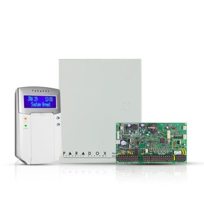 Centrala alarma antiefractie Paradox Digiplex EVOHD cu tastatura K641+ si carcasa, 8 partitii, 8-192 zone, 5-32 PGM