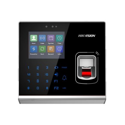 Cititor de proximitate biometric Hikvision DS-K1T201AMF, WiFi, Mifare, 13.56 MHz, 100.000 carduri, 5.000 amprente, 300.000 evenimente