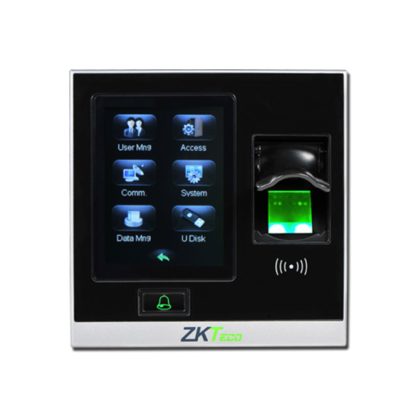 Cititor de proximitate biometric TCP/IP ZKTeco LC-SF420ZLM-B-2, ecran tactil 2.8 inch, Mifare, 13.56 MHz, 1.500 amprente, 5.000 carduri, 80.000 evenimente