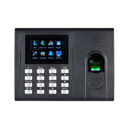 Controler de acces IP biometric ZKTeco TA-UA130ZLM-1, ecran 2.8 inch, parola, 500 amprente, 1.000 carduri, 50.000 evenimente