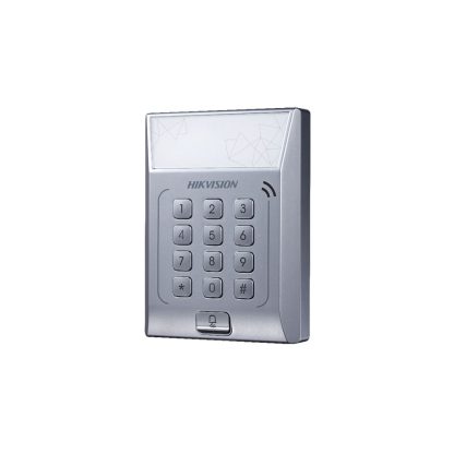 Cititor de proximitate standalone cu tastatura Hikvision DS-K1T801E, PIN/card, EM, 3000 carduri