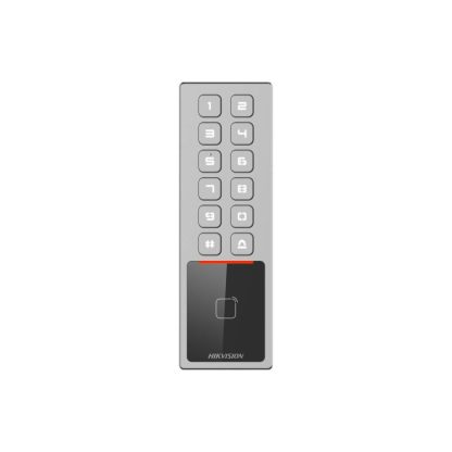 Cititor de proximitate cu tastatura Hikvision DS-K1T805MBWX, WiFi, 2.4 GHz, cod pin, cartela, bluetooth, 13.56 MHz