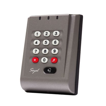 Cititor de proximitate cu tastatura Soyal AR 757 HBR M, Wiegand, cod PIN, Mifare, 13.56 MHz, 1024 carduri, 3000 evenimente, 12 V