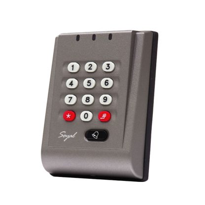 Cititor de proximitate cu tastatura Soyal AR 757 HBR, cod PIN, 1024 cartele, 3000 evenimente, 12 V