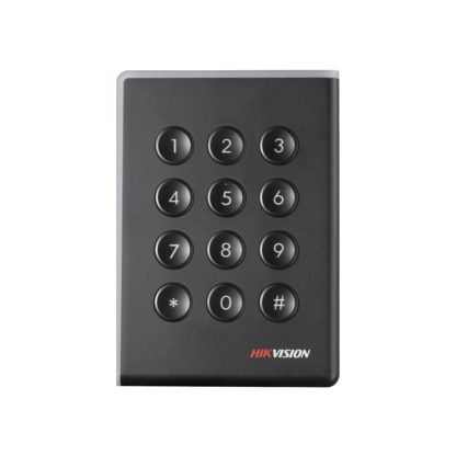 Cititor de proximitate RFID cu tastatura Hikvision DS-K1108AMK, Wiegand, Mifare, 13.56 MHz, cod PIN, interior/exterior