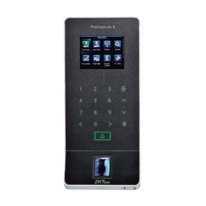 Controler de acces IP biometric ZKTeco GL-PROCAPTURE-X-B-1, ecran 2.4 inch, EM, 20.000 amprente, 50.000 carduri, 500.000 evenimente