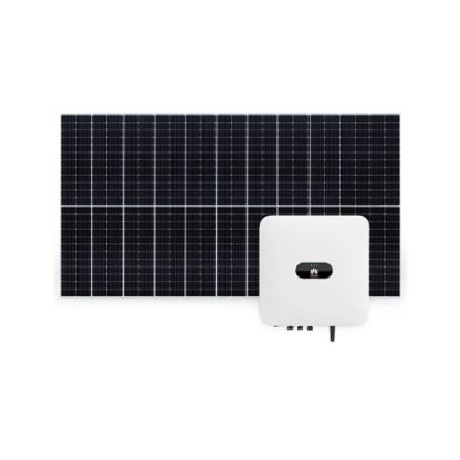 Sistem fotovoltaic 4 kW, invertor monofazat Hibrid WiFi si 9 panouri Canadian Solar, 120 celule, 460 W