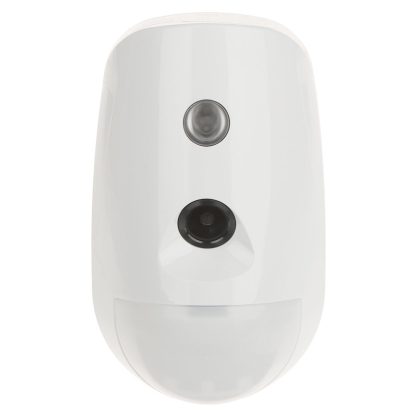 Detector de miscare wireless PIR cu camera Hikvision AX PRO DS-PDPC12P-EG2-WE, PIR 12 m, 85 grade, IR 12 m, pet immunity, creep zone, 868 MHz, RF 800 m