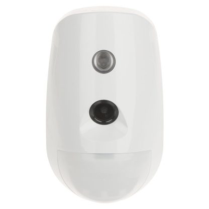 Detector de miscare wireless PIR cu camera Hikvision AX PRO DS-PDPC12P-EG2-WE(B), PIR 12 m, 85 grade, IR 12 m, pet immunity, creep zone, 868 MHz, RF 800 m