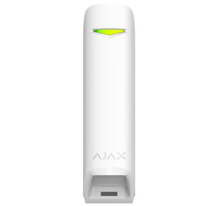 Detector de miscare wireless PIR tip perdea Ajax MotionProtect Curtain WH, 15 m, 6 grade, 868 MHz, RF 1700 m