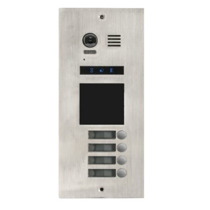 Videointerfon exterior modular DMR21-S4-F1, 4 familii, ingropat, vila