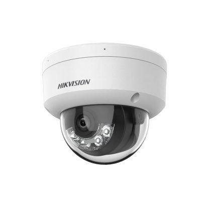 Camera supraveghere IP Dome Hikvision Hybrid Light DS-2CD1123G2-LIU, 2MP, 2.8 mm, IR/lumina alba 30 m, microfon, PoE