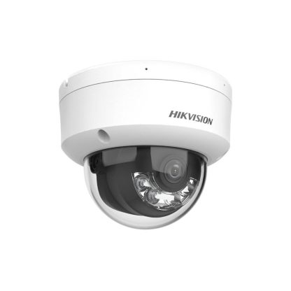 Camera supraveghere IP Dome Hikvision Hybrid Light DS-2CD1143G2-LIU, 4MP, 2.8 mm, IR/lumina alba 30 m, microfon, PoE