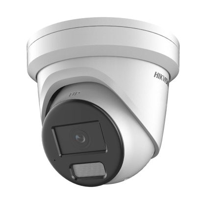 Camera supraveghere IP Dome Hikvision ColorVu DS-2CD2327G2-L, 2 MP, 2.8 mm, lumina alba 30 m, PoE, slot card