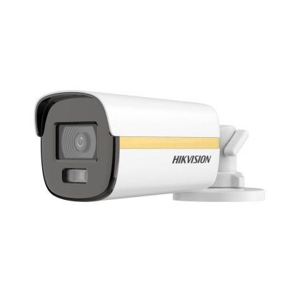 Camera supraveghere exterior HikVision ColorVu DS-2CE12KF3T-LE, 5 MP, 2.8 mm, IR/lumina alba 40 m, PoC