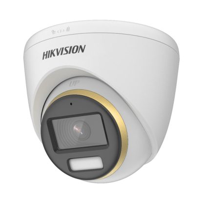 Camera supraveghere Dome Hikvision ColorVu DS-2CE72DF3T-FS28, 2 MP, 2.8 mm, lumina alba 40 m, microfon