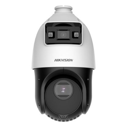 Camera supraveghere rotativa IP Speed Dome PTZ Duala Hikvision TandemVu DS-2SE4C425MWG-E14F0, 4 MP, 4.8-120 mm / 2.8 mm, motorizat, IR 100 m, lumina alba 30 m, x25,slot card, PoE+