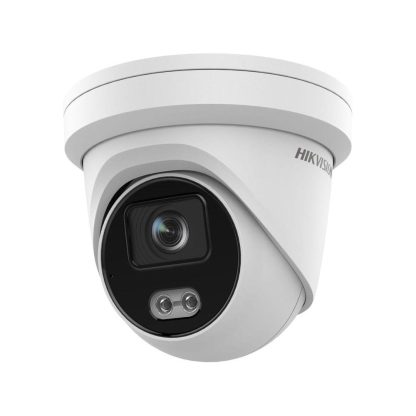 Camera supraveghere IP Dome Hikvision ColorVu DS-2CD2347G2-L(2.8MM)(C), 4 MP, 2.8 mm, lumina alba 30 m, PoE, slot card