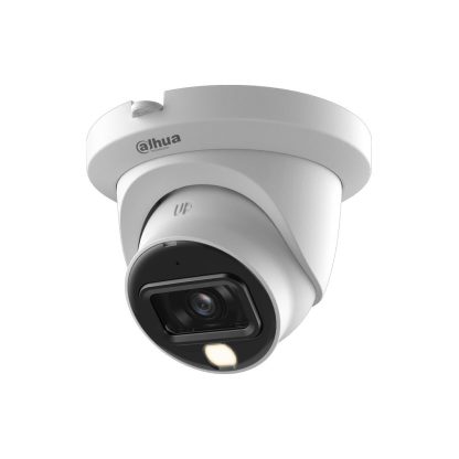 Camera supraveghere Dome cu iluminare duala Dahua Smart Dual Light HAC-HDW1200TLMQ-IL-A-S6, 2 MP, 2.8 mm, IR/lumina alba 20 m, microfon, instalare rapida