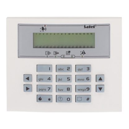 Tastatura LCD Satel INT-KLCDS-GR, 3 butoane functionale, extensie 2 zone, buzzer