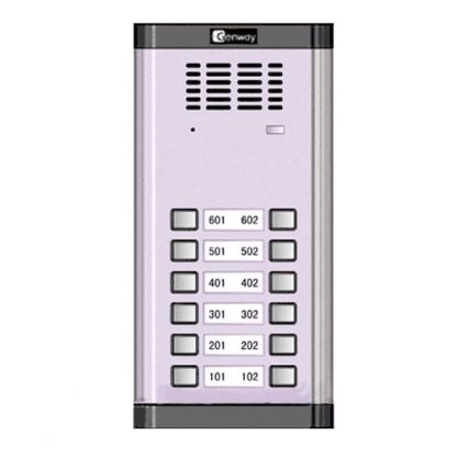 Interfon de exterior Genway WL-02NE 2*6, 12 familii, ingropat, aluminiu