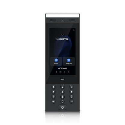 Interfon de interior/exterior Ubiquiti UA-INTERCOM, aparent, IP65, Bluetooth, NFC, MIFARE, PoE, microfon, difuzor