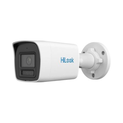 Camera supraveghere exterior IP Hikvision Hilook ColorVu IPC-B149HA-LU, 4 MP, 2.8 mm, IR/lumina alba 30 m, microfon, PoE