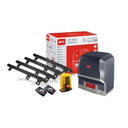 Kit automatizare porti culisante BFT ARES-VELOCE-4XCREMALIERE, 500 Kg, 24 V, limitator electromecanic